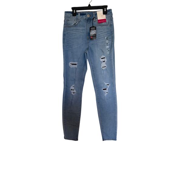 SO high rise light wash ripped skinny jeans - Picture 1 of 5